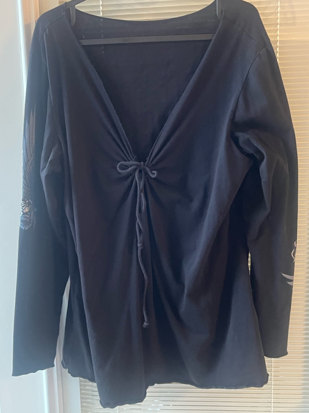Women’s Harley-Davidson Black Tie-Front Top